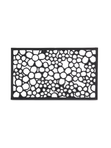 relaxdays Fußabtreter Blumen in Schwarz - (B)75 x (T)45 cm