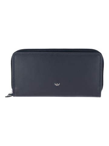 Golden Head Polo Geldbörse RFID Leder 18,5 cm marineblau
