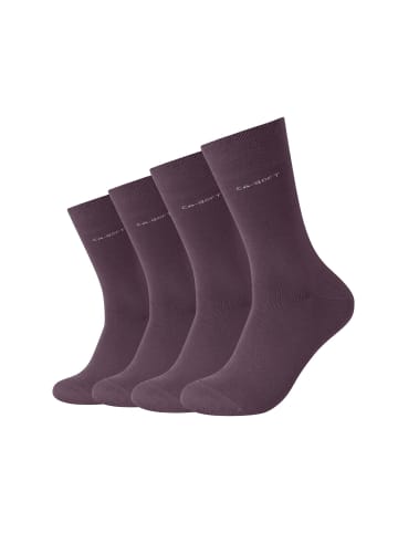 camano Socken für Damen und Herren Businesssocken Komfortbund Bequem Langlebig Baumwolle Soft  mit verstärktem Fersen- und Zehenbereich 4er Pack ca-soft in potent purple