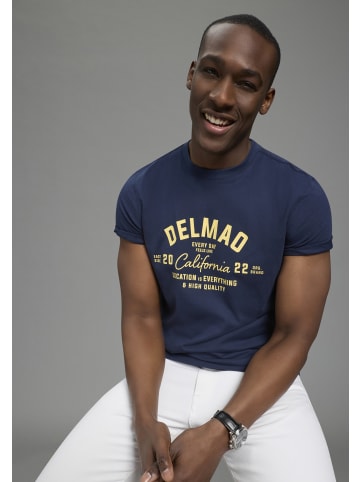Delmao Rundhalsshirt in dunkelblau