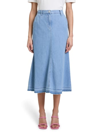 Betty Barclay Jeansrock mit offenem Saum in Light Blue Denim