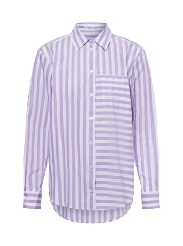 Marie Lund Bluse in flieder weiß