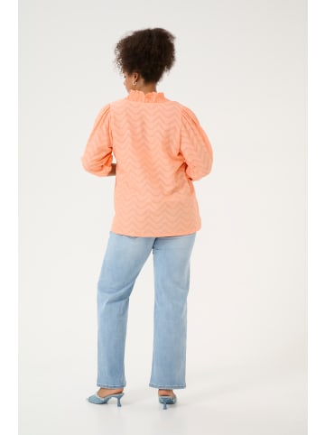 KAFFE curve Langarm-Bluse KCvitana in Peach Nectar