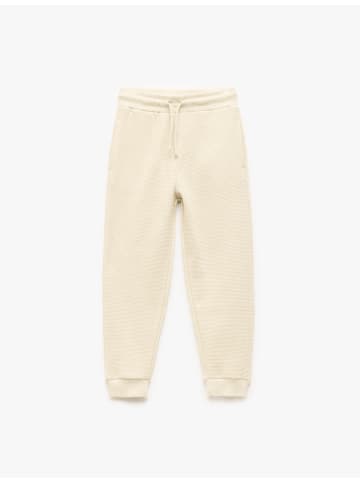 KOTON SWEAT BOTTOMS in Ekru