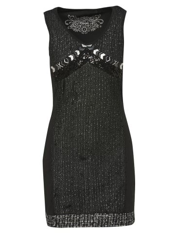 KOROSHI Perlenbesetztes Kombi-Kleid in schwarz