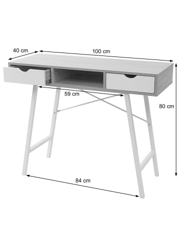 MCW Konsolentisch E92, Naturbraun weiß
