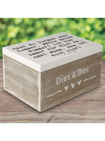 Mr. & Mrs. Panda Box Spruch Trost Nummer mit Spruch in Weiß