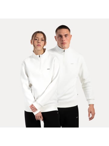 SMILODOX Unisex Half Zip Sweatshirt Jago in Creme