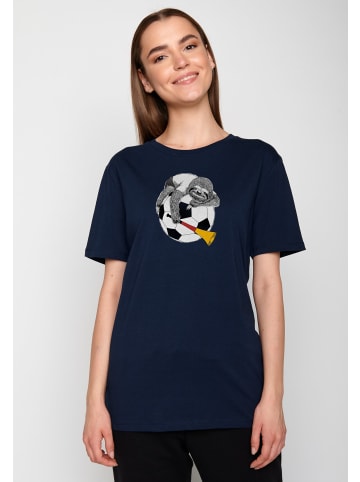 GreenBomb T-Shirt Football Sloth in Marineblau