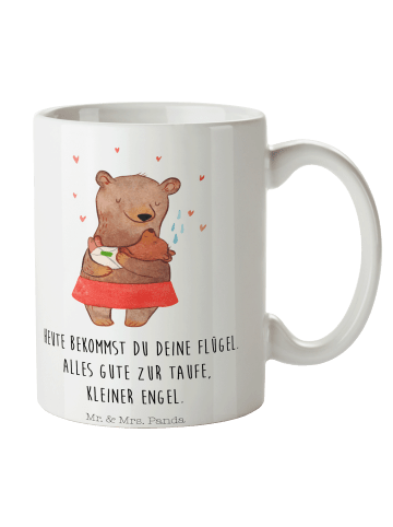 Mr. & Mrs. Panda Tasse Bären Taufe mit Spruch in Weiß