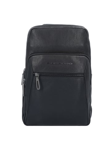 Piquadro Rhino Umhängetasche Leder 20 cm in black