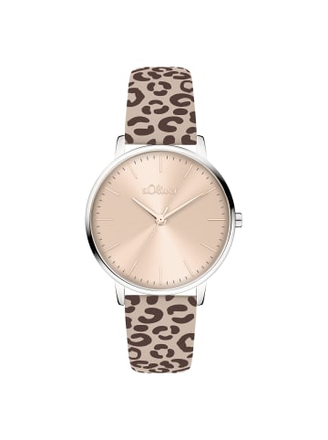 s.Oliver Armbanduhr Modern Basics in beige