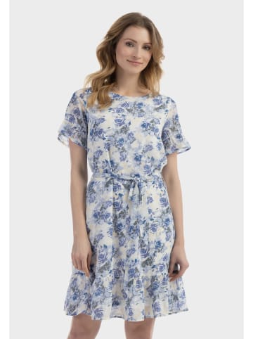 Usha Kleid in Blau Weiss