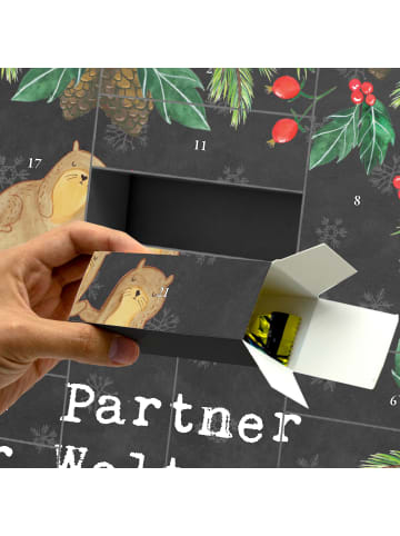 Mr. & Mrs. Panda Befüllbarer Adventskalender Otter Bester Partne... in Kreidetafel