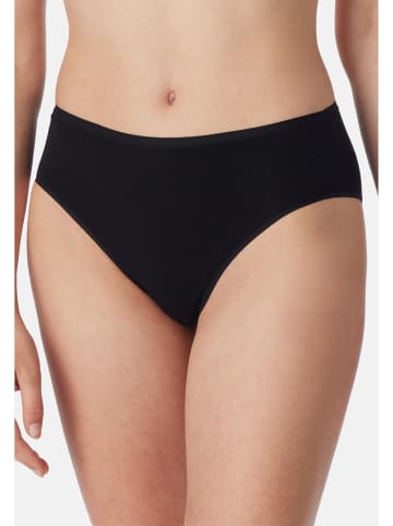 Schiesser Slip Essentials Cotton in Lila / schwarz