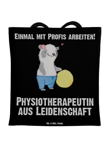 Mr. & Mrs. Panda Tragetasche Physiotherapeutin Leidenschaft mit ... in Schwarz