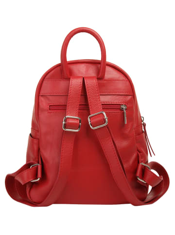 Samantha Look Rucksack echt Leder in rot