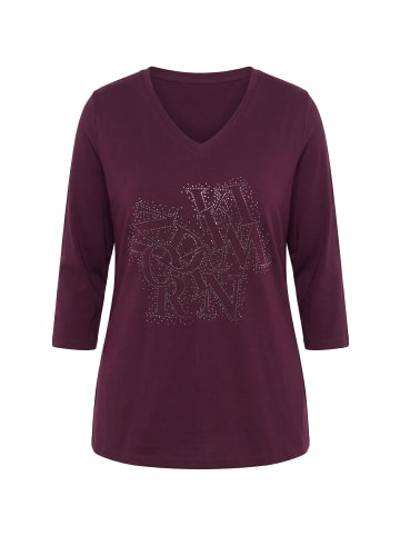 Ulla Popken Langarmshirt in weinrot