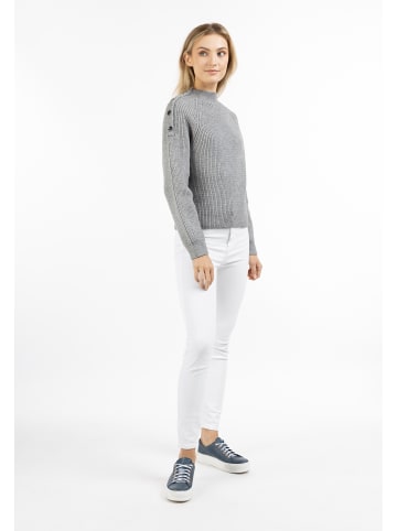 DreiMaster Maritim Strick Pullover in Grau Melange