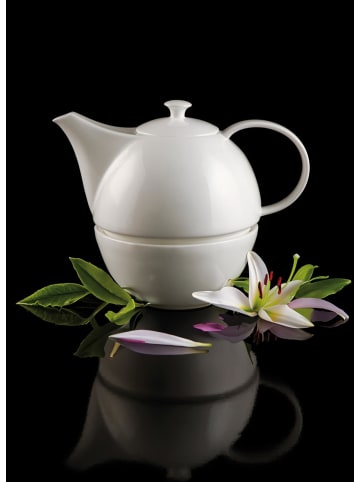 Goebel Teekanne mit Stövchen TableWare 1,2 l in weiß