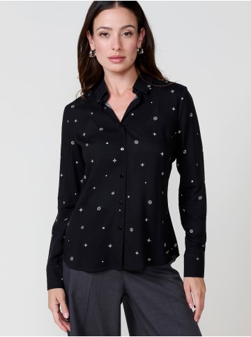 KOROSHI Women's long sleeve printed shirt in SCHWARZ