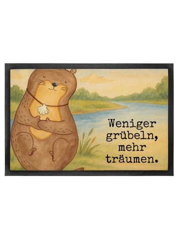 Mr. & Mrs. Panda Fussmatte Otter Muschel Design mit Spruch in Weiß