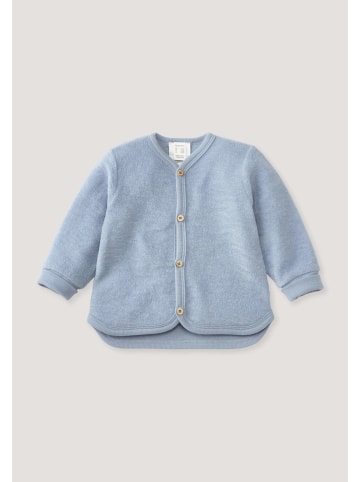 Hessnatur Wollfrottee-Jacke in helles jeansblau