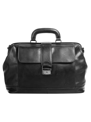 X-ZONE Reisetasche echt Leder in schwarz