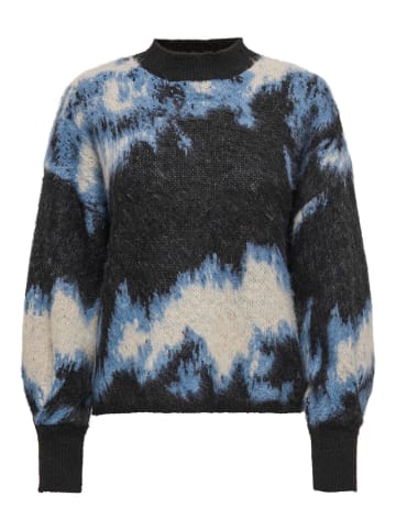 JACQUELINE de YONG Strickpullover Weich Rundhals Langarm Tiefe Schultern in Schwarz
