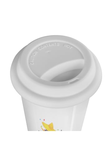 Mr. & Mrs. Panda To Go Becher Rabe Sombrero mit Spruch in Weiß
