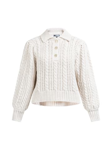 DreiMaster Vintage Damen Strick Pullover in WOLLWEISS