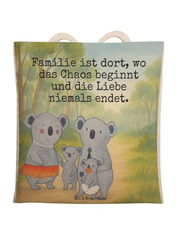 Mr. & Mrs. Panda Henkeltasche Koala Familie Design mit Spruch in Weiß