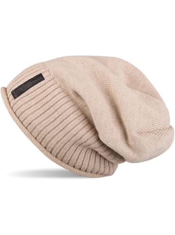 styleBREAKER Feinstrick Beanie Mütze in Beige