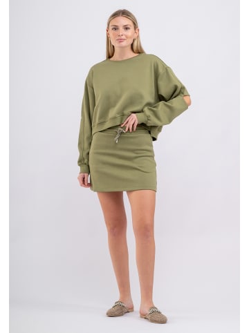 Tom Barron Freizeitanzug Set aus Sweatshirt und Rock für Damen in KHAKI