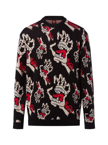Santa Cruz Pullover Bone Hands in schwarz rot - 0001