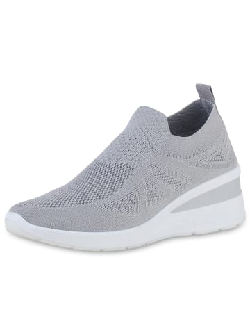 VAN HILL Sneaker Wedges Amelia in Grau