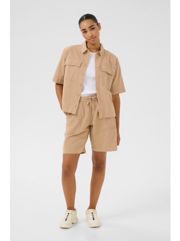Kaffe Kurzarmhemd KAnaya Loose fit in Classic Sand