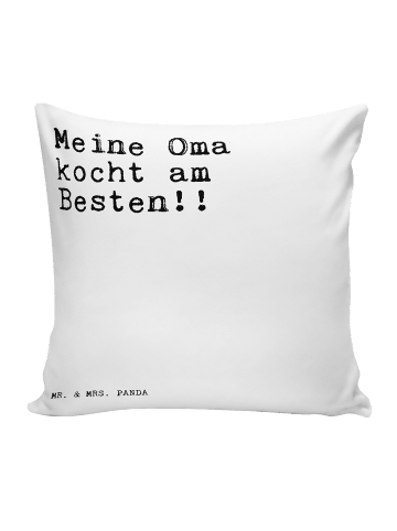 Mr. & Mrs. Panda Kopfkissen Meine Oma kocht am... mit Spruch in Weiß
