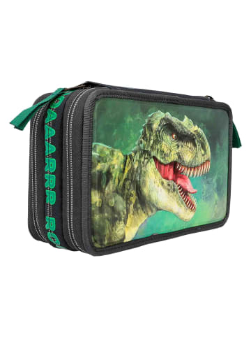 Depesche 3-Fach Federtasche mit 3D Effekt Dino World 20 x 13 cm in grün