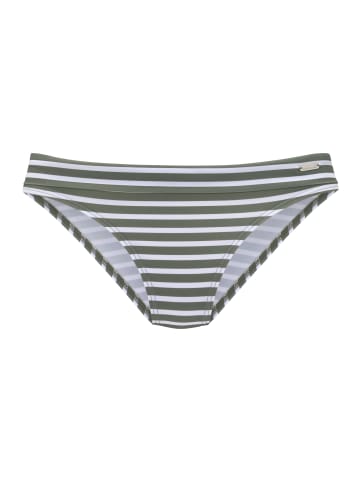 Venice Beach Bikini-Hose in oliv gestreift