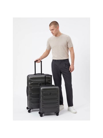 Delsey Meteor 4-Rollen Kofferset M+L mit Dehnfalte deep black