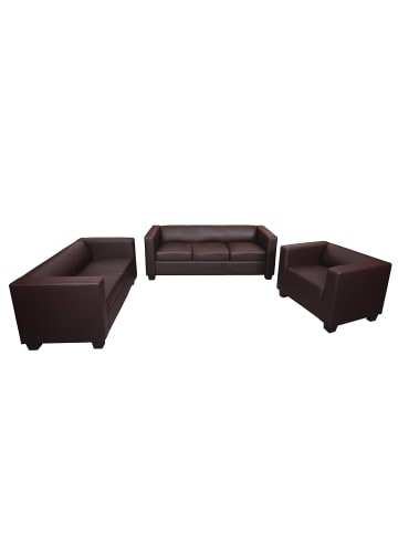 MCW 3-2-1 Sofagarnitur Lille, Kunstleder, coffee