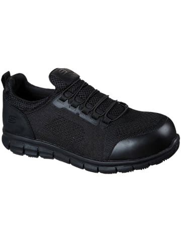 Skechers Halbschuhe Synergy Omat S1P in schwarz in schwarz
