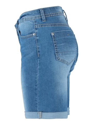 Hailys Shorts Denim Mid Waist Bermudas in Blau-2