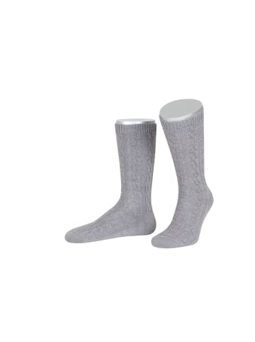 Lusana Trachtenschoppersocken L5697 in mittelgrau (03)