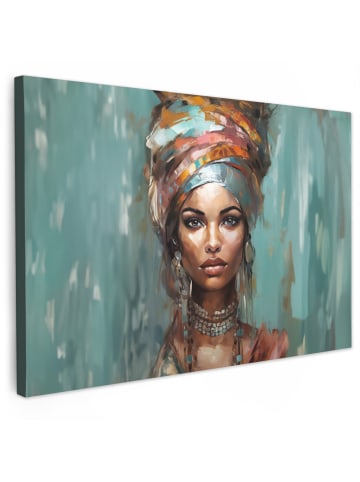 MuchoWow Leinwand Bilder Abstraktes Porträt