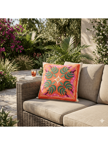 JACK Outdoor Dekokissen Motiv 45x45cm inkl. Füllung Oasentraum