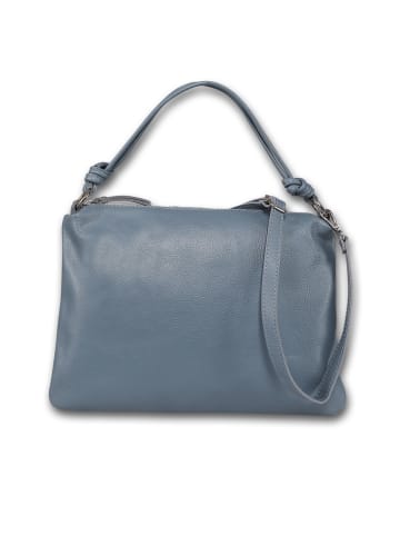 Toscanto Leder Schultertasche Toscanto Tasche blau ca. 37cm