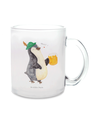 Mr. & Mrs. Panda Teetasse Pinguin Bier ohne Spruch in Transparent