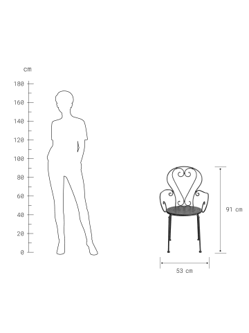 Butlers Gartenstuhl CENTURY in Schwarz